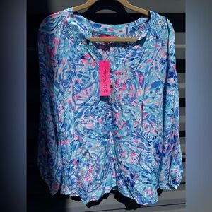 Lilly Pulitzer Multicolor Tropical Blouse